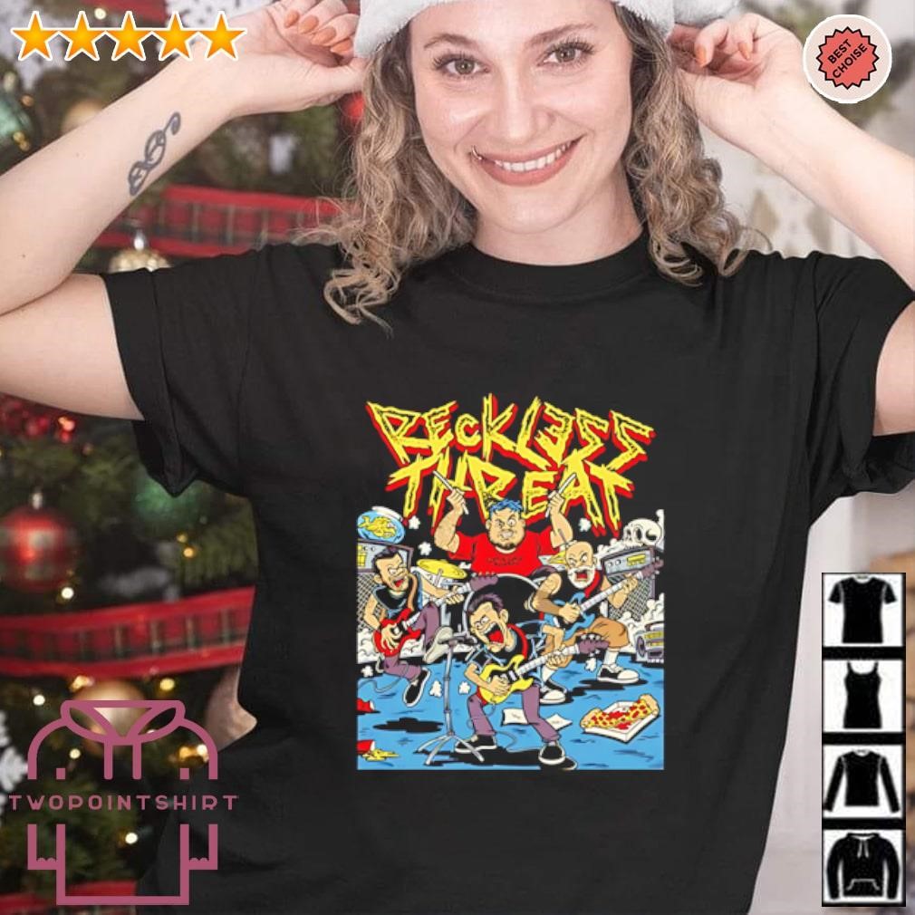 Nice Reckless Threat Cartoon Pizza shirt