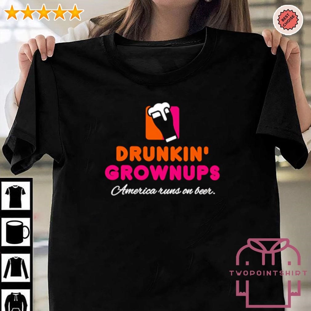 Funny Drunkin’ grownups America runs on beer shirt